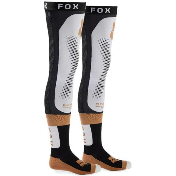 Calcetines Moto largos Flexair Knee Brace Negro/Blanco Fox