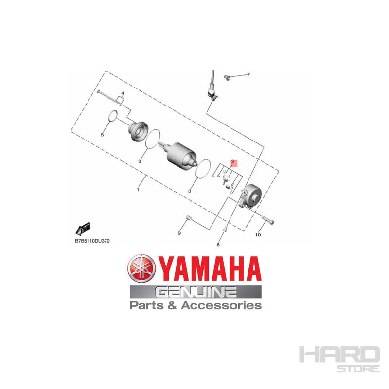 Carbones de motor de partida  YAMAHA YZ/FX/WR 250 4T / Original YAMAHA 5UM818011000