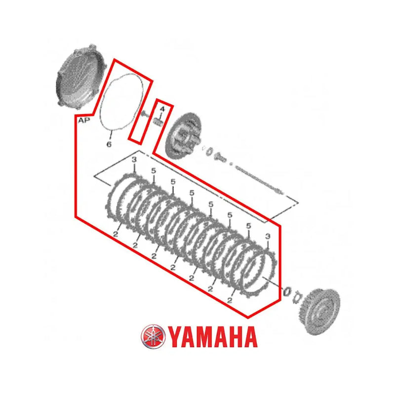 Kit Embrague Original Yamaha YZ 450F 2023-2026/ YZ 450FX 2019-2023/ WR 450F 2019-2023 | B3JW001G0000