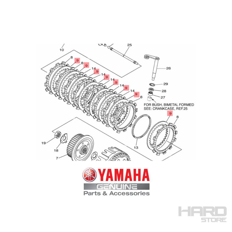 Kit Discos Separador Embrague YAMAHA YZ 250FX  2015-2019 ORIGINAL / 5NL-16325-20 YAMAHA OEM