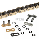 Cadena moto 520 VX3 - 120GJP CON  X ORING DORADA / DID