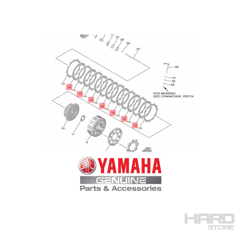 Kit Discos Separadores Embrague YAMAHA YZ 250 F  2020-2023 ORIGINAL / YAMAHA OEM BAJ163250000
