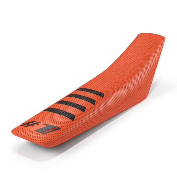 Funda Asiento Motocross Enduro Onegripper Ribbed / Naranja-negro