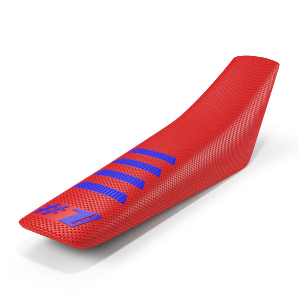 Funda Asiento Motocross Enduro Onegripper Ribbed / rojo-Azul