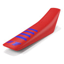 Funda de asiento Onegripper Ribbed rojo-azul para moto enduro y motocross Honda, GasGas y Beta