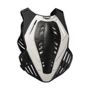 Jofa Fox Titan Race Subframe negro/plata vista trasera, protector de espalda D3O certificado CE nivel 1