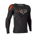 Jofa niño Fox Baseframe Pro D3O negra vista frontal, chaqueta de protección infantil con placas D3O certificadas CE