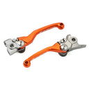 Manillas de freno y embrague abatibles Zeta Pivot naranja para KTM con bombas Brembo