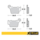 Medidas pastillas de freno trasero Prox 37.202302: 64 x 41,8 x 9 mm