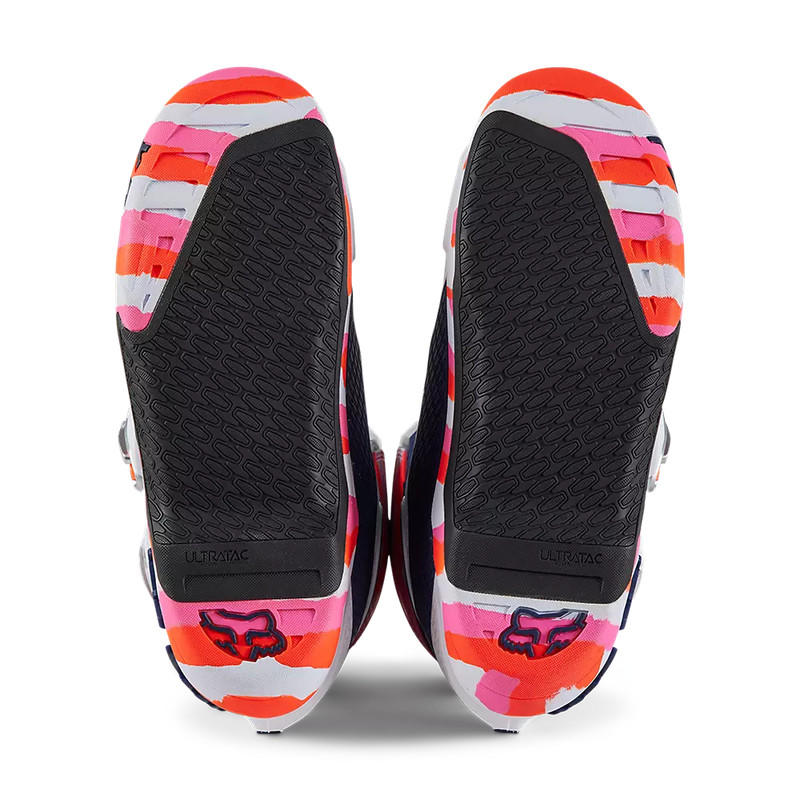 Botas Moto Instinct Ryvr Edicion Limitada Blanco/Azul/Rosado Fox