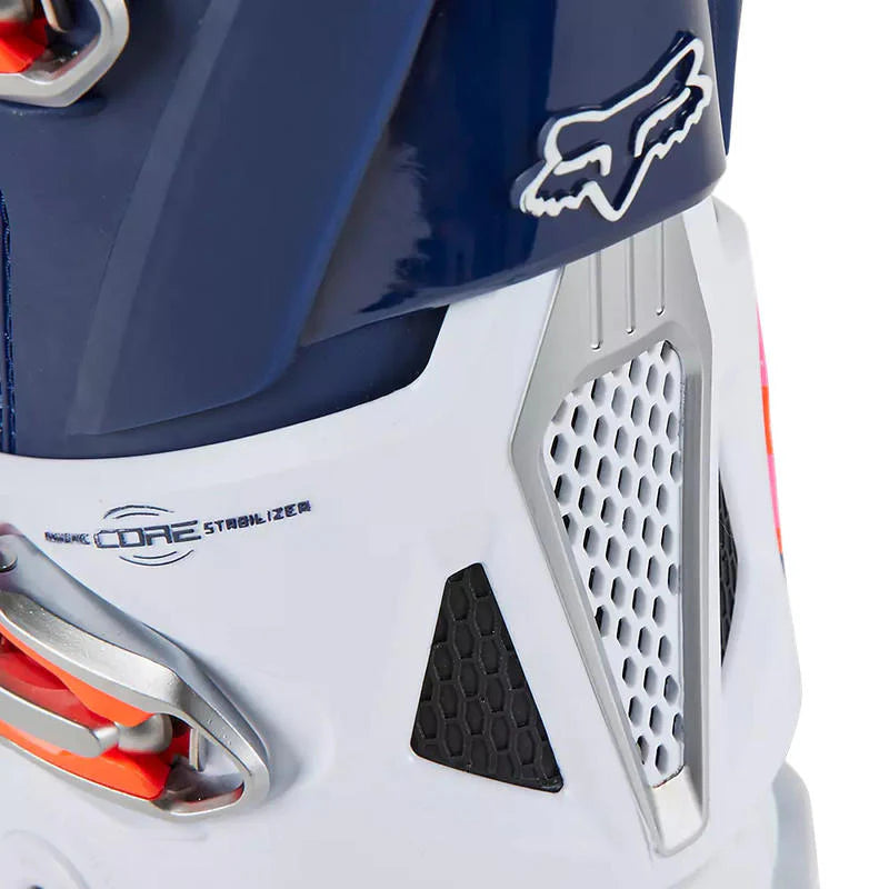 Botas Moto Instinct Ryvr Edicion Limitada Blanco/Azul/Rosado Fox