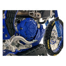 Protector tapas de motor Acerbis azul instalado en Yamaha YZ 250 F 2024