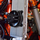 Kit ventilador universal instalado en radiador KTM
