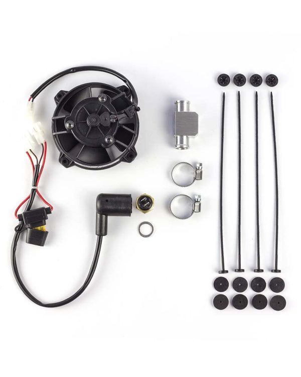 Kit Ventilador Moto Universal Spal Con Montaje Revotec Y Termointerruptor Motos 2 Y 4T